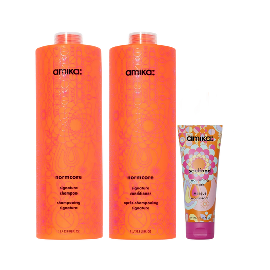 super-sized signature set normcore shampoo and conditioner + soulfood mask